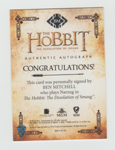 Load image into Gallery viewer, 2015 The Hobbit The Desolation Of Smaug Autographs Ben Mitchell as Narzug
