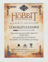 Load image into Gallery viewer, 2015 The Hobbit The Desolation Of Smaug Autographs John Bell as Bain son of Bard
