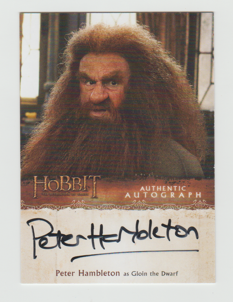 2015 The Hobbit The Desolation Of Smaug Autographs Peter Hembleton as Gloin the Dwarf