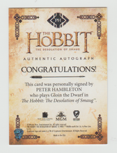 Load image into Gallery viewer, 2015 The Hobbit The Desolation Of Smaug Autographs Peter Hembleton as Gloin the Dwarf
