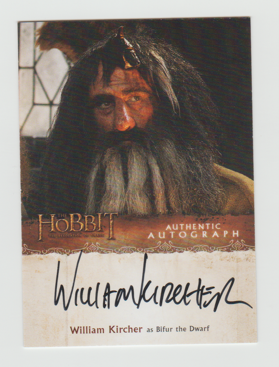 2015 The Hobbit The Desolation Of Smaug Autographs William Kircher as Bilfur the Dwarf