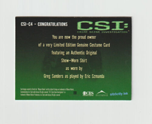 Load image into Gallery viewer, 2003 CSI Series 1 Costumes #CSI-C1 Gil Grissom played by William Petersen
