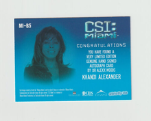 Load image into Gallery viewer, 2005 CSI Miami Series 2 Autographs #MI-B5 Dr Alexx Woods played by Khandi Alexander
