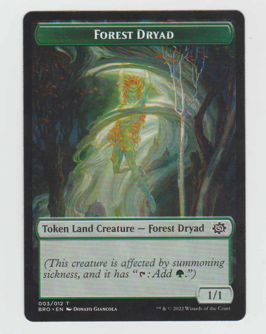 The Brothers' War Tokens Forest Dryad